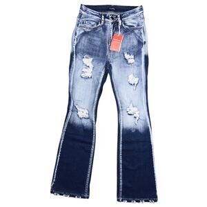 Flamingo High-Rise Ripped Wide-Leg Jeans Medium (26"x31")